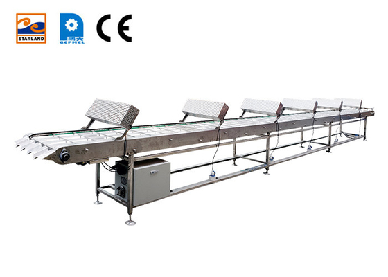 สายพานลำเลียงอาหารสแตนเลส Marshalling Cooling Conveyor