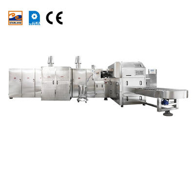 โรงงานผลิตไอศกรีมโคนเหล็กไร้สแตนเลสขนาด 1.5KW ปรับได้ด้วย CE