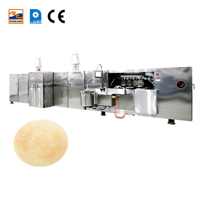 อุปกรณ์ผลิตอาหารว่างที่ควบคุมโดย PLC เครื่อง Obleas Wafer