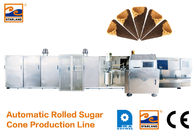 สายการผลิตน้ำตาลทรายเต็มรูปแบบอัตโนมัติสำหรับทำคัพ Waffle Cup / Bowl CE ที่ได้รับการอนุมัติ