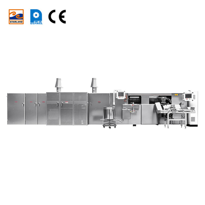 สายการผลิตไข่ม้วนที่ควบคุมโดย PLC 1.5KW อัตโนมัติม้วนกระเทียมสําหรับเครื่องอบ