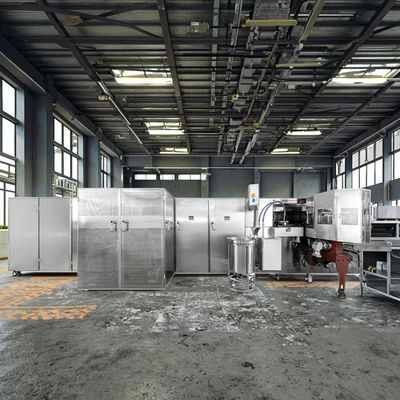 เครื่องทำวาฟเฟิลแบบอัตโนมัติพร้อมระบบควบคุม PLC สำหรับตะกร้าสแตนเลสสตีลในตลาดที่มีความต้องการสูง