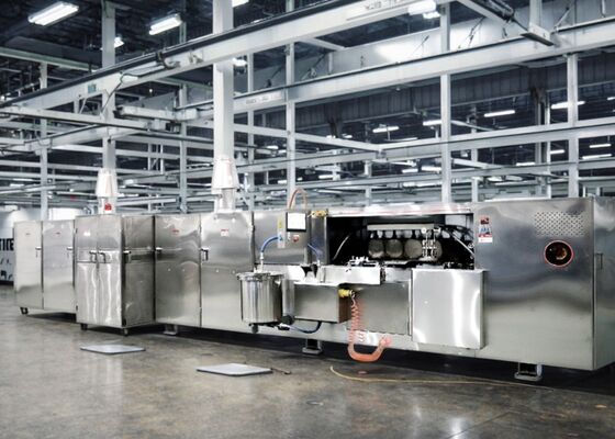 ระบบควบคุม PLC เครื่องบิสกิตวอฟเฟอร์ วัสดุเหล็กไร้ขัด ออกแบบเพื่อการผลิตปริมาณสูงและผลิตที่คง