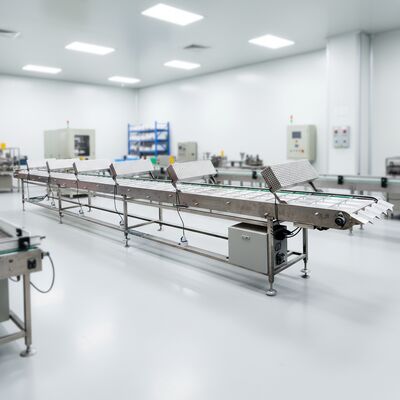 แหล่งไฟฟ้าคอนเวียร์เย็น Marshalling ออกแบบมาเพื่อการประมวลผลอาหารต่อเนื่อง