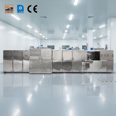 ระบบควบคุม PLC Monaka Wafer Maker เครื่องจักรอัตโนมัติที่ออกแบบเพื่อเพิ่มศักยภาพการผลิตและการบํารุงรักษาของ biscuit wafer