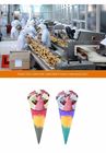 ไอศครีมโคน Multicolor Wafer Cones 150mm Lenth พร้อมมุม 26 °
