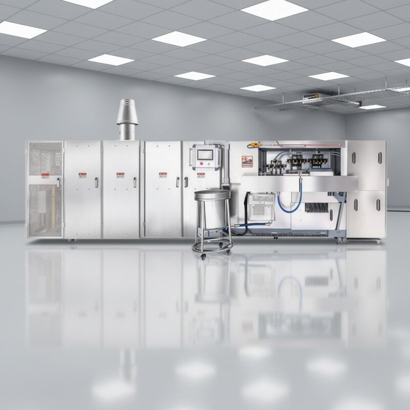 สายการผลิตสแตนเลสสตีลสำหรับกรวยวาฟเฟิล การทำงานอัตโนมัติพร้อมระบบควบคุม PLC สำหรับการผลิตกรวยวาฟเฟิล