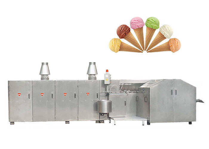 สายการผลิตไข่ม้วน CE / เครื่องกรวยไอศกรีม 6700L * 2400W * 1800H
