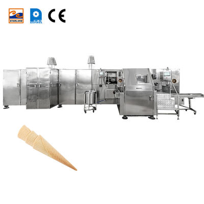 PLC เครื่องทํา Barquillo Cone Commercial ด้วยสายการผลิตอัตโนมัติ