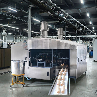 สายการผลิตวัสดุสแตนเลส วัสดุเนื้อเยื่อ Wafer Cone ด้วยและฟังก์ชันอัตโนมัติ