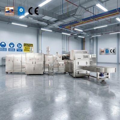 เครื่องทำบิสกิตสแตนเลสสำหรับทำไอศกรีมโคน เหมาะสำหรับโรงงานแปรรูปอาหาร
