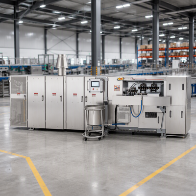 การควบคุมอุณหภูมิแบบดิจิทัล Display Wafer Cone Production Line ออกแบบสําหรับเบสกิ๊ก