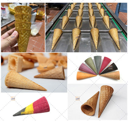 เครื่องทำโคนเวเฟอร์ไอศกรีมขนมขบเคี้ยว 5400Cones / ชั่วโมง